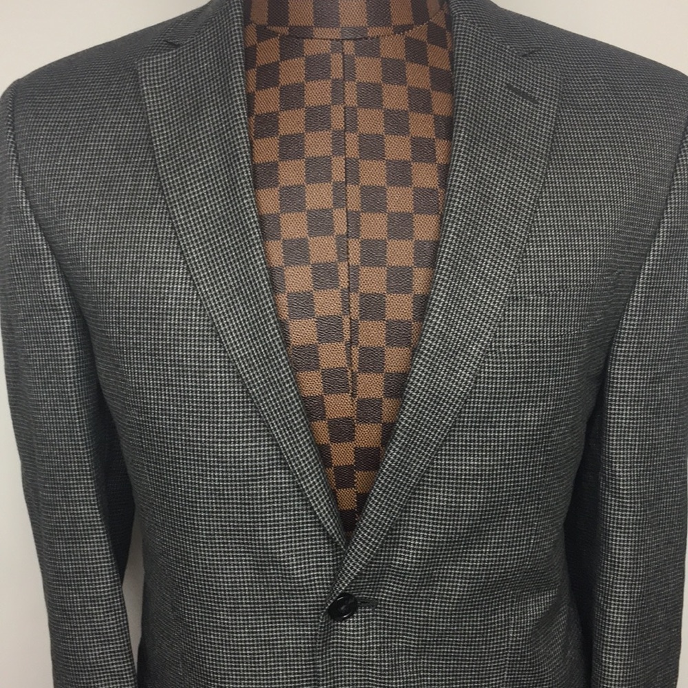 MICHAEL Michael Kors-B/W Houndstooth Blazer 40R - Picture 1 of 4